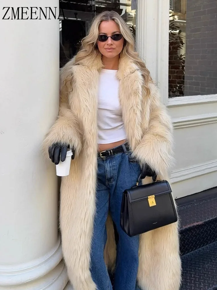 ZMEENNA Womens Long Shaggy Faux Fur Coat Winter Warm Fluffy Luxury Outerwear Open Front Oversized Jacket Elegant ZM4359
ZMEENNA Womens Long Shaggy Faux Fur Coat Winter Warm Fluffy Luxury Outerwear Open Front Oversized Jacket Elegant ZM4359