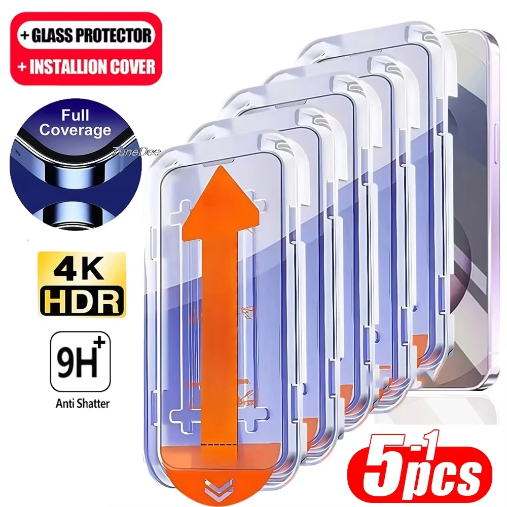 1-5Pcs Easy Installation Screen Protectors For iPhone 17 Pro Max 16 15 14 13 12 11 X XR XS Plus Mini Dust Free HD Tempered Glass
1-5Pcs Easy Installation Screen Protectors For iPhone 17 Pro Max 16 15 14 13 12 11 X XR XS Plus Mini Dust Free HD Tempered Glass