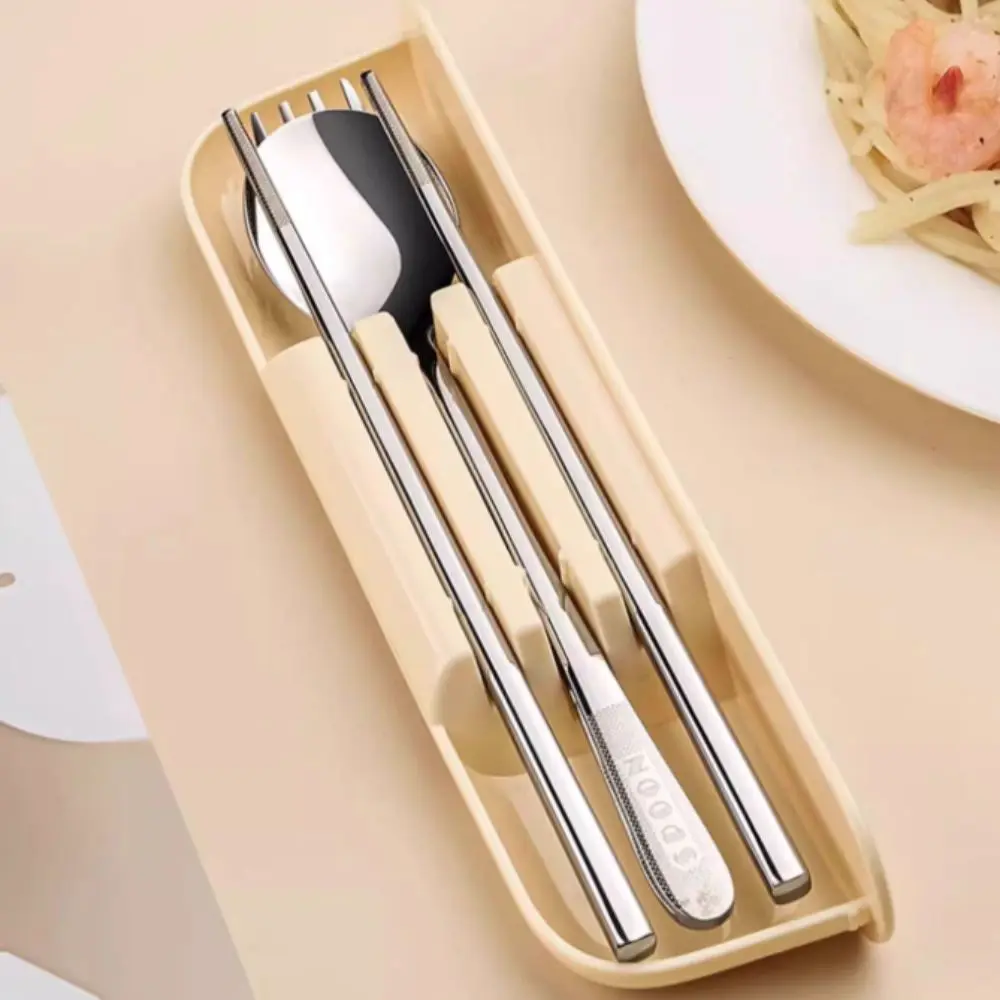 3 Pcs/Set 304 Stainless Steel Travel Cutlery Set Anti-slip with Storage Box Student Tableware Set Rust-proof Reusable
3 Pcs/Set 304 Stainless Steel Travel Cutlery Set Anti-slip with Storage Box Student Tableware Set Rust-proof Reusable