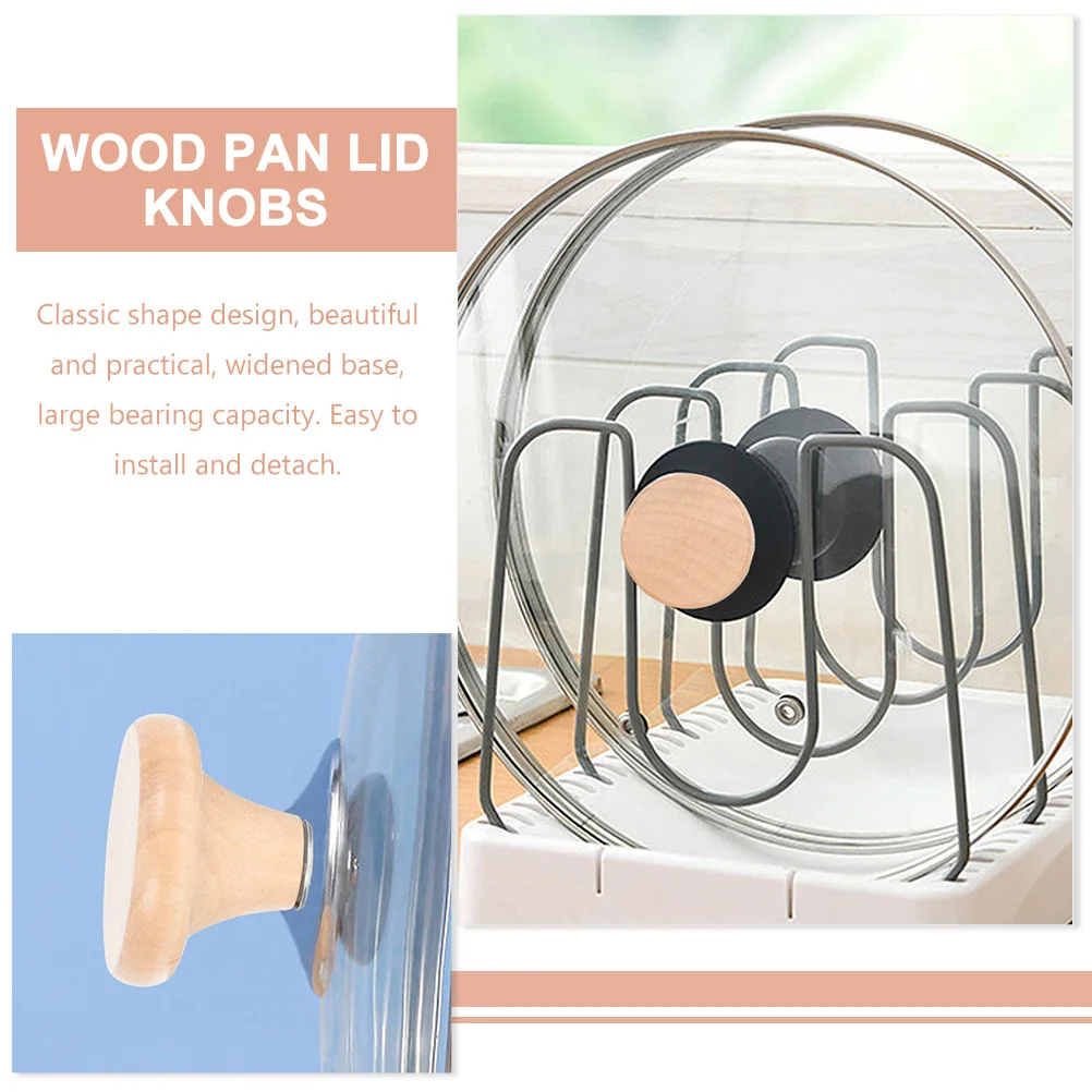 2pcs Wooden Lid Handles Replacement Heat Resistant Wear-Resistant Universal Pot Cover Knobs Compact Removable Kitchen Pan Lid
2pcs Wooden Lid Handles Replacement Heat Resistant Wear-Resistant Universal Pot Cover Knobs Compact Removable Kitchen Pan Lid