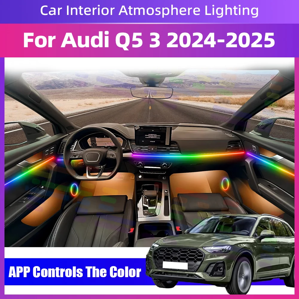 Car Interior Accessories LED 64Color Decoration Ambient Light Strip Acrylic Guide to Enrich Driving Experience For Audi Q5 3
Car Interior Accessories LED 64Color Decoration Ambient Light Strip Acrylic Guide to Enrich Driving Experience For Audi Q5 3