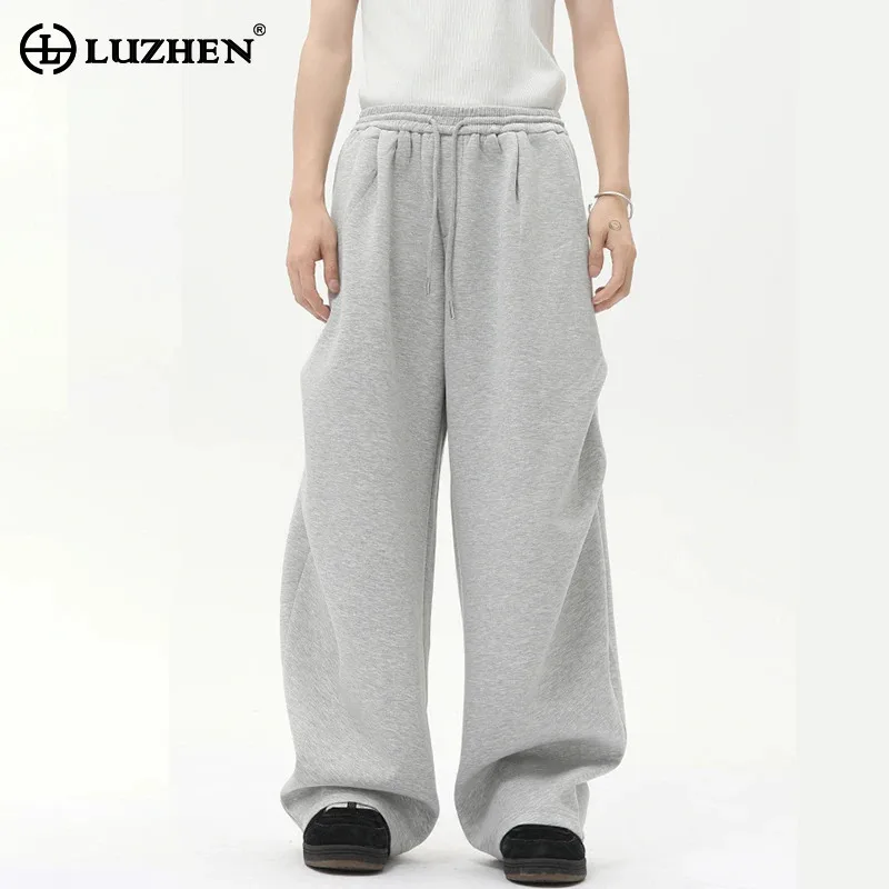 LUZHEN Fashion Pleated Wide Leg Solid Color Casual Pants Men's 2025 New Elastic Waist Straight Trousers High Quality Male JY2173
LUZHEN Fashion Pleated Wide Leg Solid Color Casual Pants Men's 2025 New Elastic Waist Straight Trousers High Quality Male JY2173