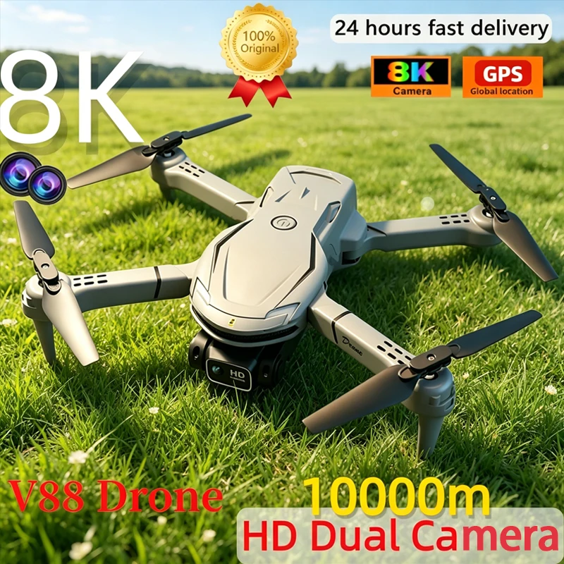 Hot Sell V88 Drone 8K Professional Aerial Dual-Camera Omnidirectional Obstacle Avoidance Drone GPS Folding Quadcopter Gifts 10km
Hot Sell V88 Drone 8K Professional Aerial Dual-Camera Omnidirectional Obstacle Avoidance Drone GPS Folding Quadcopter Gifts 10km