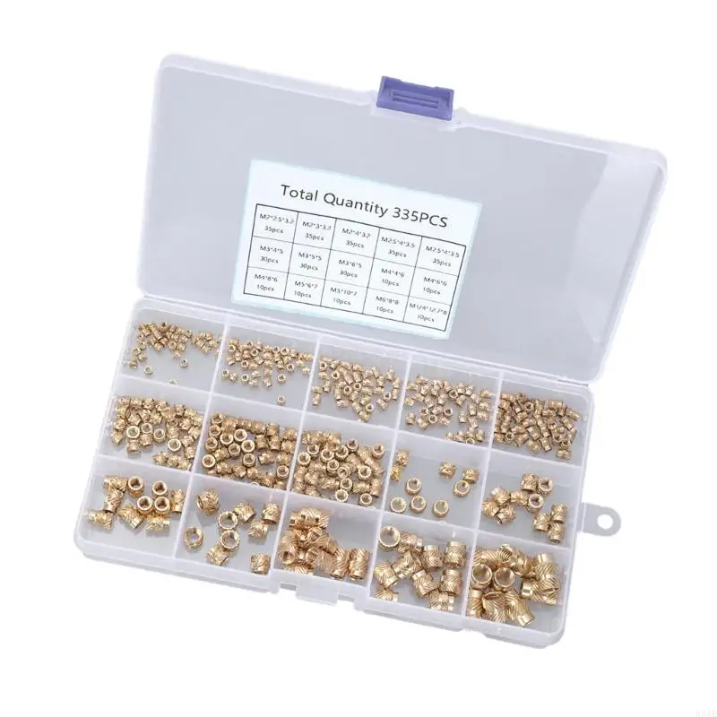 581e 335/360pieces набор латунных резьбовых вставок M2Tom6 для многоцелевого использования в пластиковых компонентах и 
581e 335/360pieces набор латунных резьбовых вставок M2Tom6 для многоцелевого использования в пластиковых компонентах и