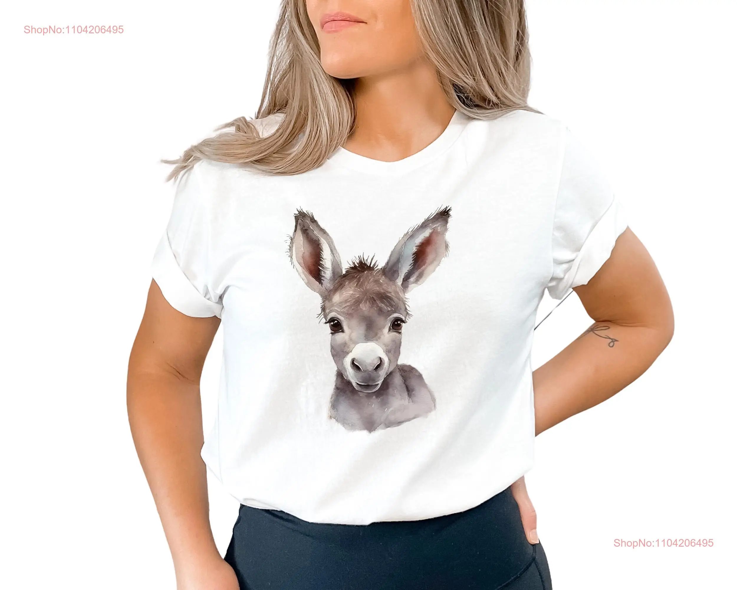 Donkey T Shirt Watercolor Men's Lover Funny Farmer Farm Girl long or short sleeves
Donkey T Shirt Watercolor Men's Lover Funny Farmer Farm Girl long or short sleeves