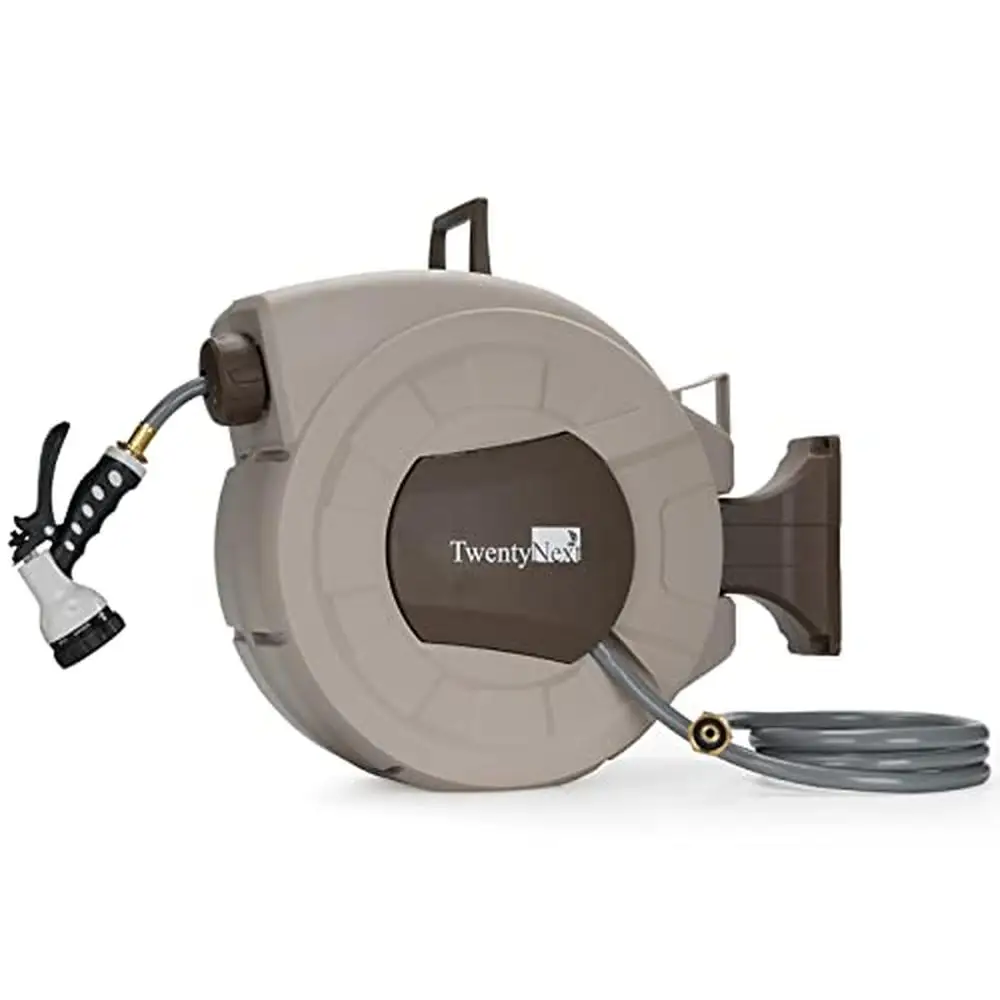 Retractable Garden Hose Reel Wall Mount Water Reel with 6.5Ft Hose 9-Pattern Nozzle
Retractable Garden Hose Reel Wall Mount Water Reel with 6.5Ft Hose 9-Pattern Nozzle