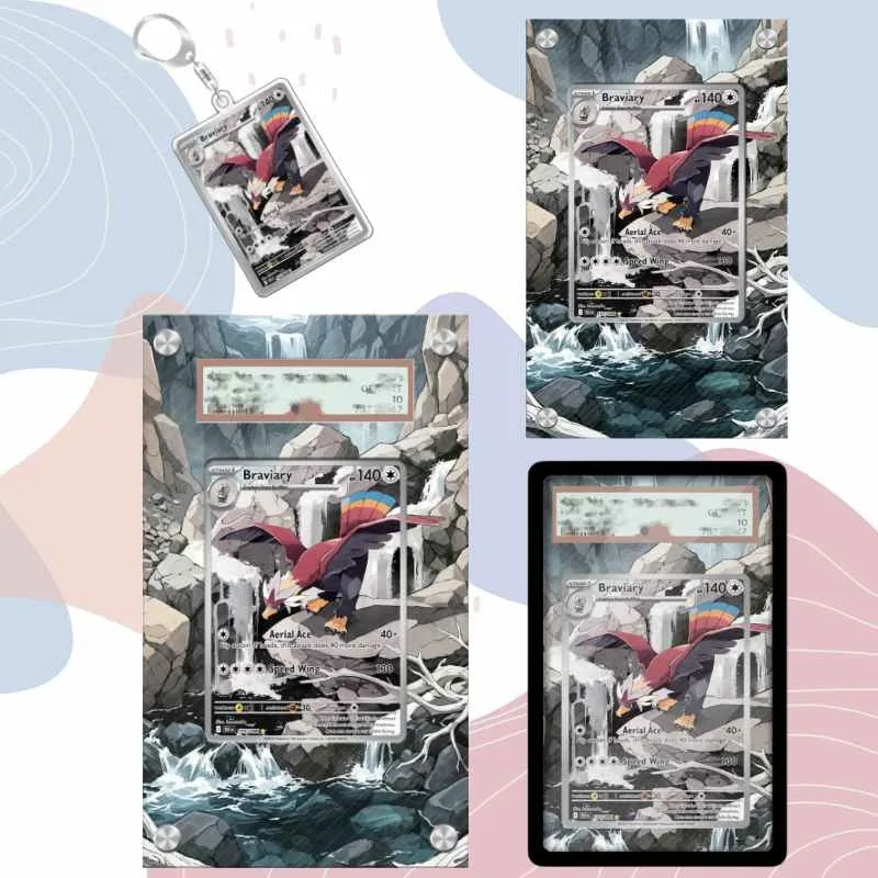 Art Display for Pokemon Braviary Card PTCG Keychain Anime Game Collectibles Anime Merchandise Acrylic Protective Case Toys Gift
Art Display for Pokemon Braviary Card PTCG Keychain Anime Game Collectibles Anime Merchandise Acrylic Protective Case Toys Gift