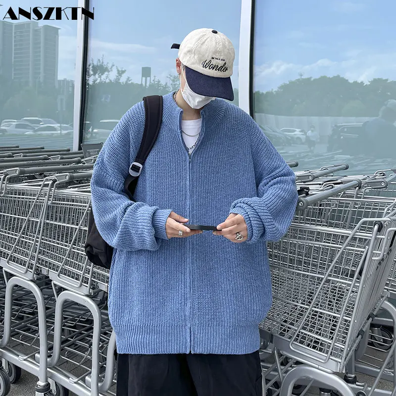 ANSZKTN Autumn winter trend casual loose shoulder cardigan round neck zipper sweater
ANSZKTN Autumn winter trend casual loose shoulder cardigan round neck zipper sweater