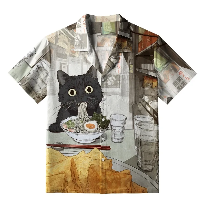 Гавайская рубашка Naughty Cat Eating Ramen Aloha, винтажный кубинский воротник, шикарные туники, модная мужская одежда, топы с большими пуговицами
Гавайская рубашка Naughty Cat Eating Ramen Aloha, винтажный кубинский воротник, шикарные туники, модная мужская одежда, топы с большими пуговицами