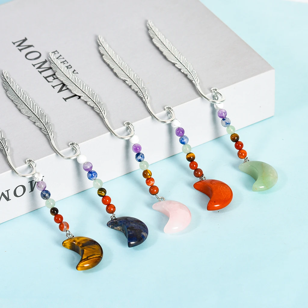 Chakra Beads Crystal Moon Pendant Feather Bookmark/Page Marker For Kid Student Teacher Learning Assistant Crystal Bookmark Gift
Chakra Beads Crystal Moon Pendant Feather Bookmark/Page Marker For Kid Student Teacher Learning Assistant Crystal Bookmark Gift