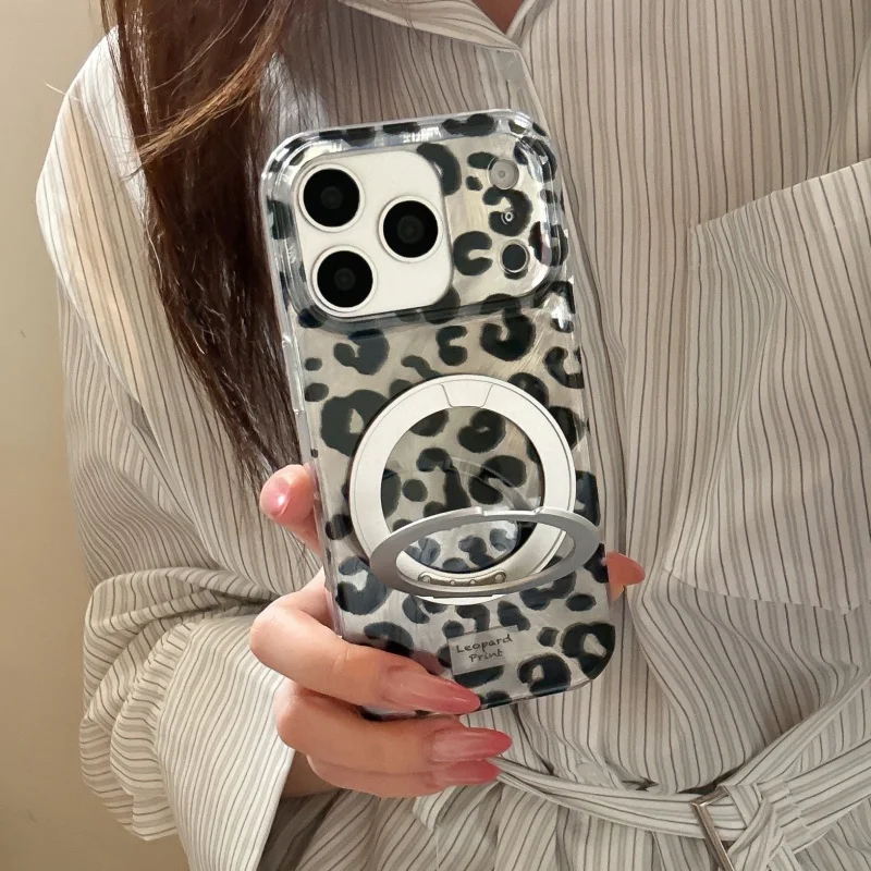 Fashion Silver Black Leopard Print Phone Case For iPhone 17 Pro 16 15 14 Pro Max Cover with Ring Stand Shockproof Protective Cas
Fashion Silver Black Leopard Print Phone Case For iPhone 17 Pro 16 15 14 Pro Max Cover with Ring Stand Shockproof Protective Cas