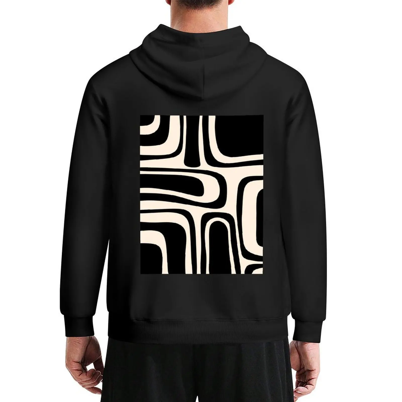 Palm Springs Retro Midcentury Modern Abstract Pattern in Black and Almond Cream Hoodie men's clothing designer hoodies
Palm Springs Retro Midcentury Modern Abstract Pattern in Black and Almond Cream Hoodie men's clothing designer hoodies