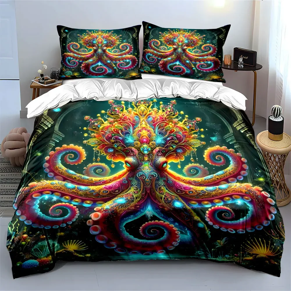 Octopus Art Decorative Set Prints Soft Comfortable Duvet Cover Bedding Set Included 1*Duvet Cover & 2*Pillowcases, gift
Octopus Art Decorative Set Prints Soft Comfortable Duvet Cover Bedding Set Included 1*Duvet Cover & 2*Pillowcases, gift