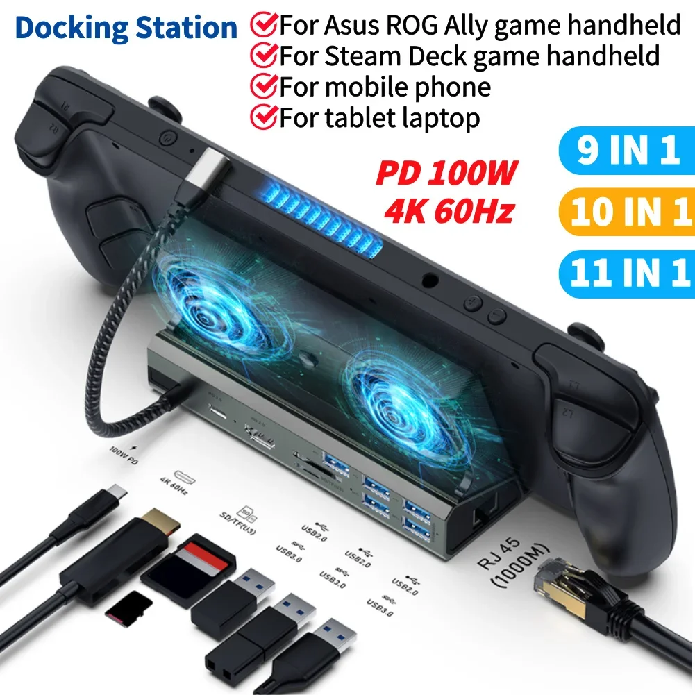 TV Base Stand HDMI-Compatible Dock Console Hub 4K 60Hz USB C Docking Station Gigabit Ethernet 1000Mbps PD 100W for ROG Ally Game
TV Base Stand HDMI-Compatible Dock Console Hub 4K 60Hz USB C Docking Station Gigabit Ethernet 1000Mbps PD 100W for ROG Ally Game