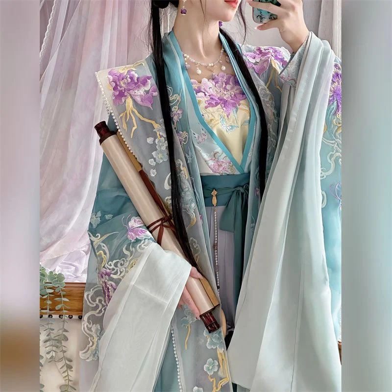 SY23 2024 New Hanfu Women's Song Dynasty Song Dynasty Large Pocket Heavy Industry Embroidery Tricolor suit
SY23 2024 New Hanfu Women's Song Dynasty Song Dynasty Large Pocket Heavy Industry Embroidery Tricolor suit