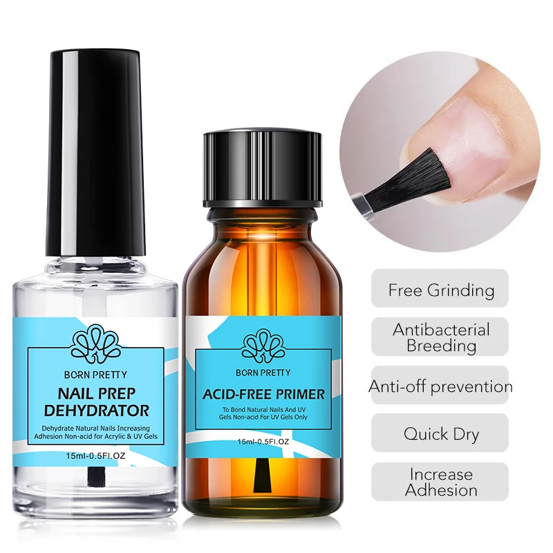 BORN PRETTY 15ml Nail-Primer Prep Dehydrator Set Gel Nail Polish No Need Of UV LED Lamp Base Top Coat Nail Art Varnish Manicure
BORN PRETTY 15ml Nail-Primer Prep Dehydrator Set Gel Nail Polish No Need Of UV LED Lamp Base Top Coat Nail Art Varnish Manicure