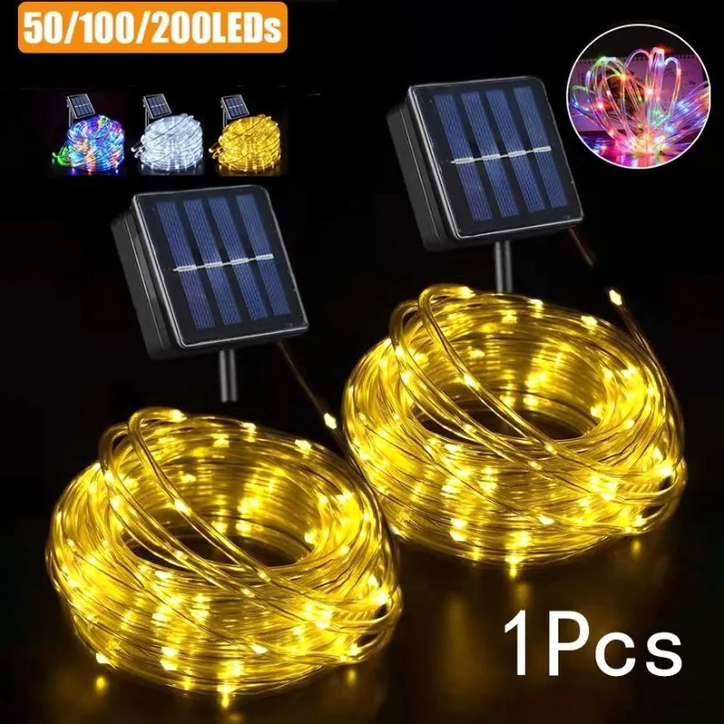 Solar LED String Lights Outdoor Waterproof Strip Rope Tube Lamp Wedding Fairy Garland String Lights for Garden Tree Yard Fence
Solar LED String Lights Outdoor Waterproof Strip Rope Tube Lamp Wedding Fairy Garland String Lights for Garden Tree Yard Fence
