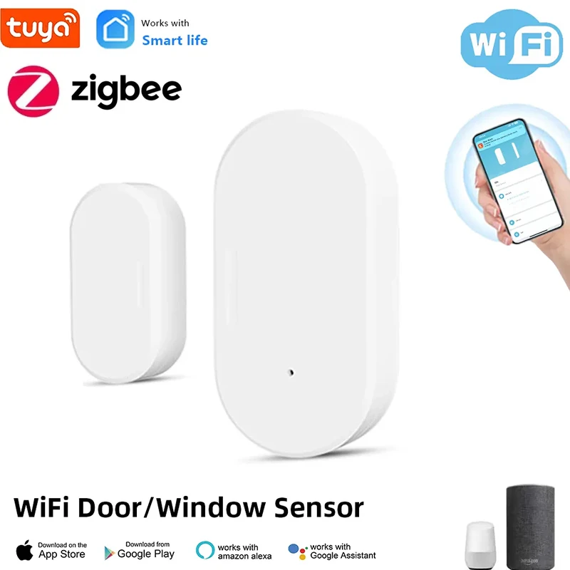 Tuya Zigbee 3.0 WiFi Door Window Sensor Smart Home Wireless Door Open / Closed Detector Smart Life Control Via Alexa Google Home
Tuya Zigbee 3.0 WiFi Door Window Sensor Smart Home Wireless Door Open / Closed Detector Smart Life Control Via Alexa Google Home