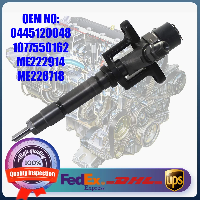 New Diesel Common Rail Injector 0445120048 1077550162 ME222914 ME226718 for Mitsubishi Fuso 4M50 4.9L Engine
New Diesel Common Rail Injector 0445120048 1077550162 ME222914 ME226718 for Mitsubishi Fuso 4M50 4.9L Engine