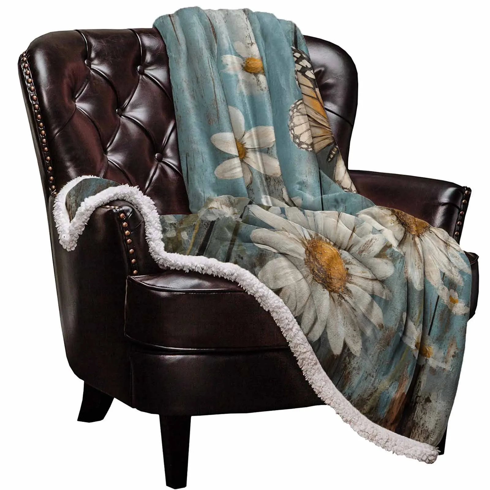 Vintage Wood Daisy And Butterfly Warm Winter Soft Throw Sherpa Blankets for Home Beds Sofa Travel
Vintage Wood Daisy And Butterfly Warm Winter Soft Throw Sherpa Blankets for Home Beds Sofa Travel