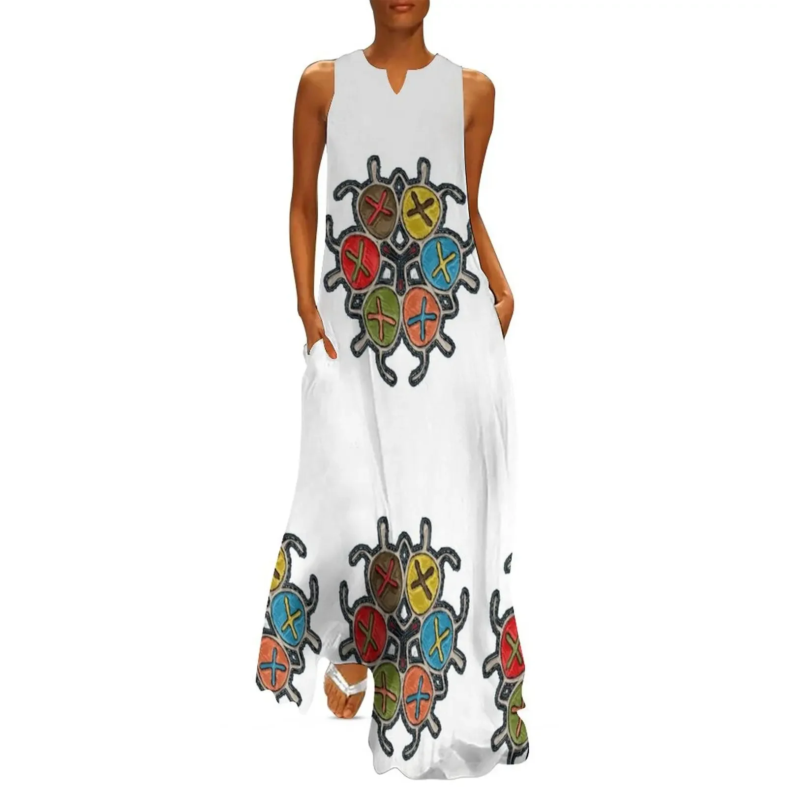 Taino Turtle Symbol Mandala color Long Dress sensual sexy dress for women women long dresses Women's summer dress
Taino Turtle Symbol Mandala color Long Dress sensual sexy dress for women women long dresses Women's summer dress