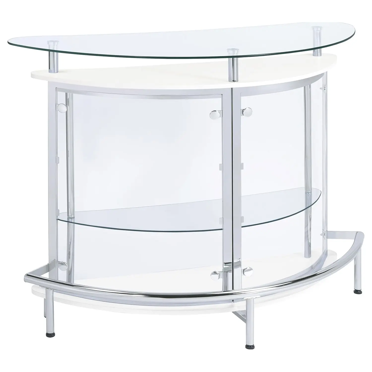 Glass Top Freestanding Home Bar Cabinet Modern Liquor Cabinet with 2 Shelves & Wine Glass Rack White Customized
Glass Top Freestanding Home Bar Cabinet Modern Liquor Cabinet with 2 Shelves & Wine Glass Rack White Customized
