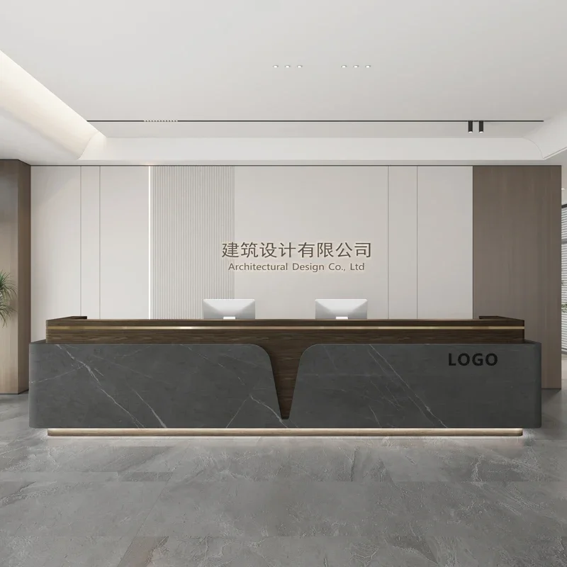Simple Modern Hotel Lobby Welcome Service Counter checkout page Company Reception Desk Office Bar
Simple Modern Hotel Lobby Welcome Service Counter checkout page Company Reception Desk Office Bar
