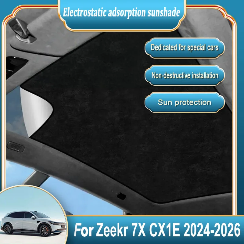 For Zeekr 7X 2024 2025 2026 CX1E Vehicle Camping Sunscreen For Car Electrostatic Suede Sunshade Glass Protection Sunroof Cover
For Zeekr 7X 2024 2025 2026 CX1E Vehicle Camping Sunscreen For Car Electrostatic Suede Sunshade Glass Protection Sunroof Cover