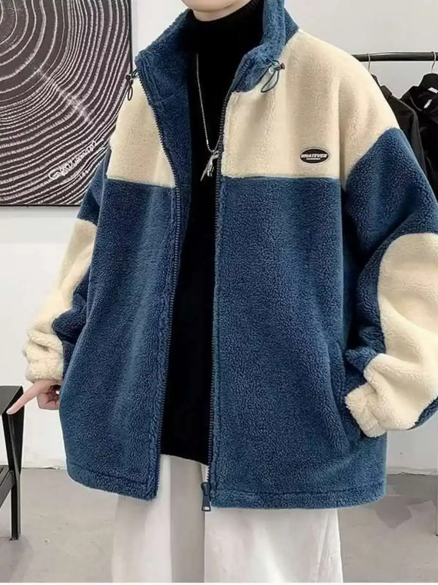 Мужская зимняя утепленная куртка из овечьего флиса с воротником-стойкой, модная свободная модель на молнии, для пар, из хлопка
Мужская зимняя утепленная куртка из овечьего флиса с воротником-стойкой, модная свободная модель на молнии, для пар, из хлопка