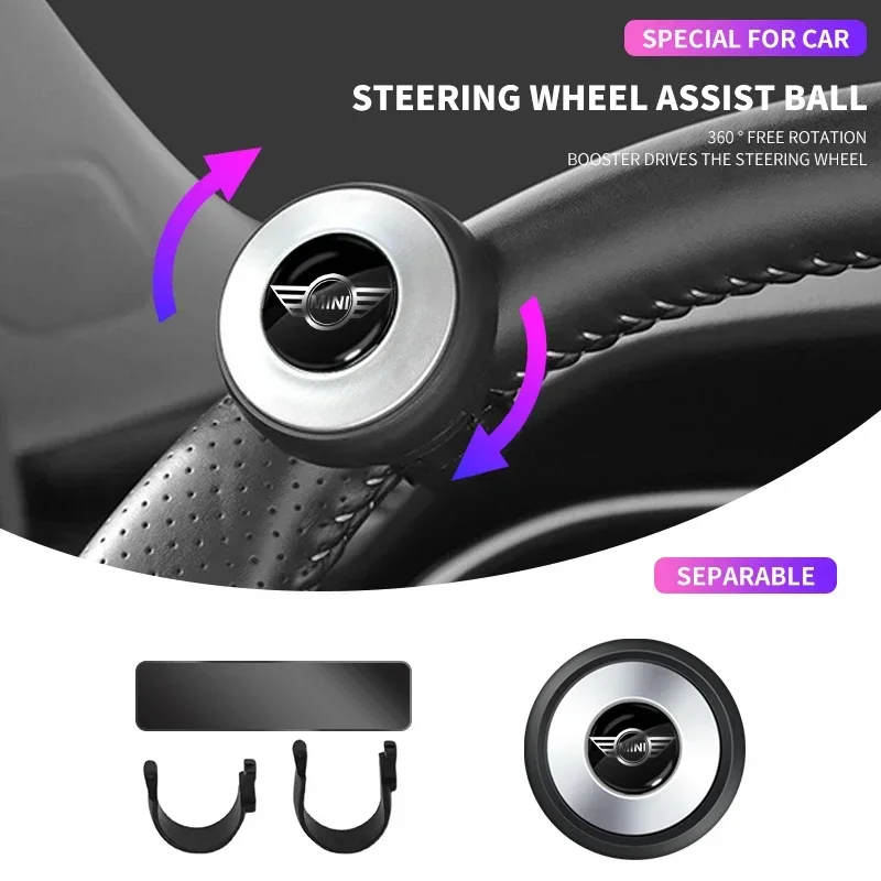 Car Steering Wheel Knob An-slip Wheel Spinner Rotating Ball For MINI Cooper R56 F56 R50 JCW Cabrio Countryman Clubman WORKS
Car Steering Wheel Knob An-slip Wheel Spinner Rotating Ball For MINI Cooper R56 F56 R50 JCW Cabrio Countryman Clubman WORKS