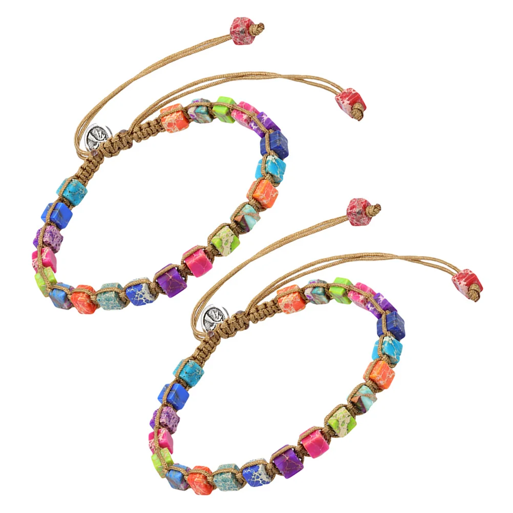 2Pcs Seven Color Emperor Handmade Stone Bracelet Colorful Braided Rope Adjustable Wristband Daily Wearing Holiday Present
2Pcs Seven Color Emperor Handmade Stone Bracelet Colorful Braided Rope Adjustable Wristband Daily Wearing Holiday Present