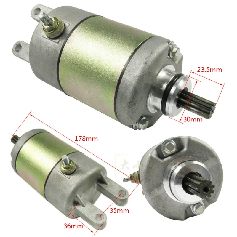 Applicable to 250 starter motor YP250 LH300 400 ATV400 motor
Applicable to 250 starter motor YP250 LH300 400 ATV400 motor