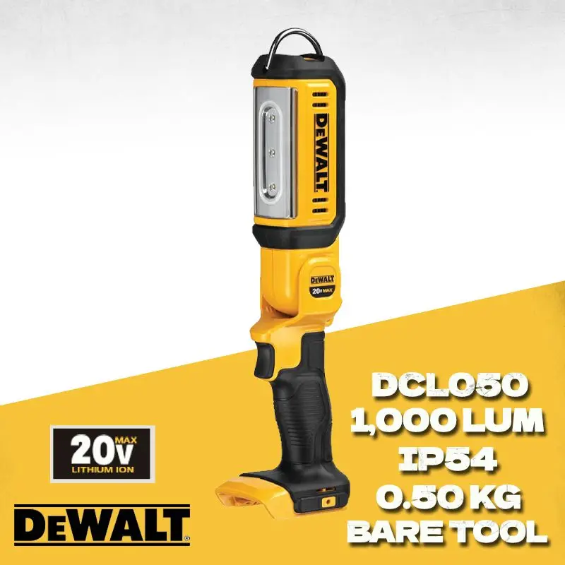 DEWALT DCL050 18V XR Cordless Lithium 1000LM LED Worklight Handheld Floodlight Tool
DEWALT DCL050 18V XR Cordless Lithium 1000LM LED Worklight Handheld Floodlight Tool