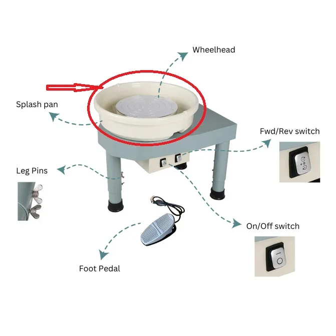 Customized Professional Electric Pottery Wheel Machine Aluminium Wheel with Art Supplies
Customized Professional Electric Pottery Wheel Machine Aluminium Wheel with Art Supplies