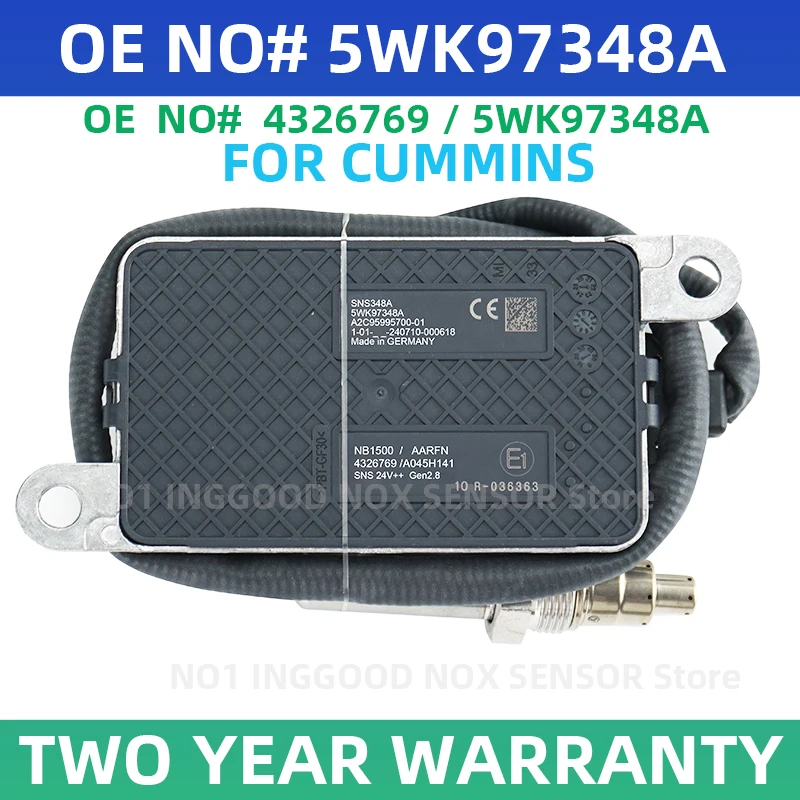 4326769 5WK97348A 2006243 2139930 1928760 1953530 Original New Nitrogen Oxide NOx Sensor For DAF For Cummins CF XF F7 Truck 24V
4326769 5WK97348A 2006243 2139930 1928760 1953530 Original New Nitrogen Oxide NOx Sensor For DAF For Cummins CF XF F7 Truck 24V