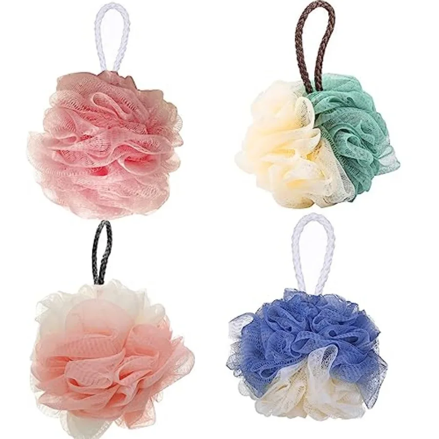 Bath Sponge Shower Loofahs, 4 Color, 50g/Piece, Mesh Pouf Bath Scrunchies Body Wash Puff Set of 4
Bath Sponge Shower Loofahs, 4 Color, 50g/Piece, Mesh Pouf Bath Scrunchies Body Wash Puff Set of 4