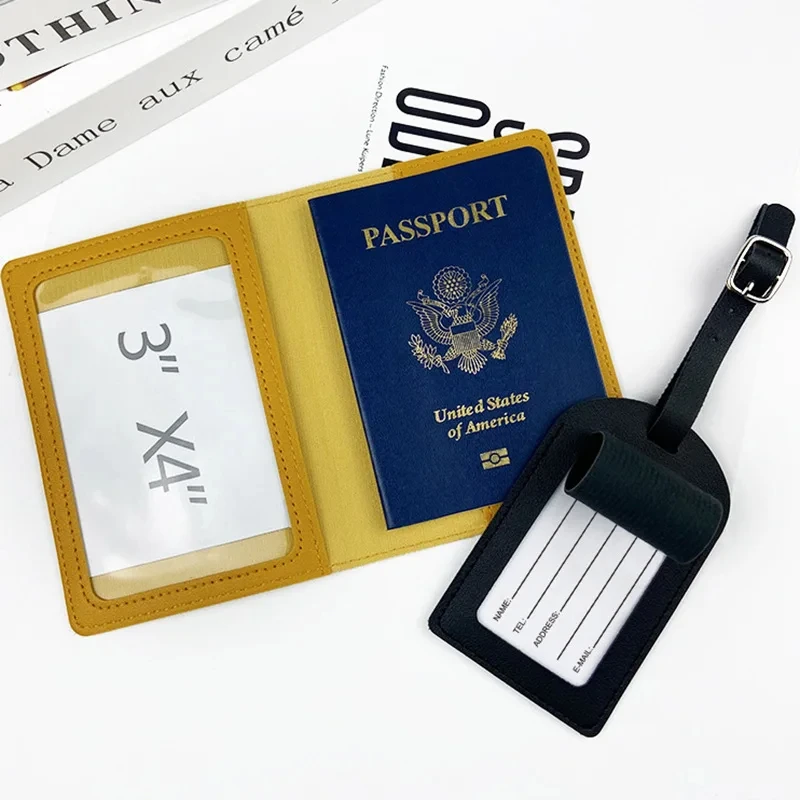 2pcs/set PU Leather Passport Holder Luggage Tag Travel Portable ID Credit Card Holder Protective Cover Protector Accessories
2pcs/set PU Leather Passport Holder Luggage Tag Travel Portable ID Credit Card Holder Protective Cover Protector Accessories