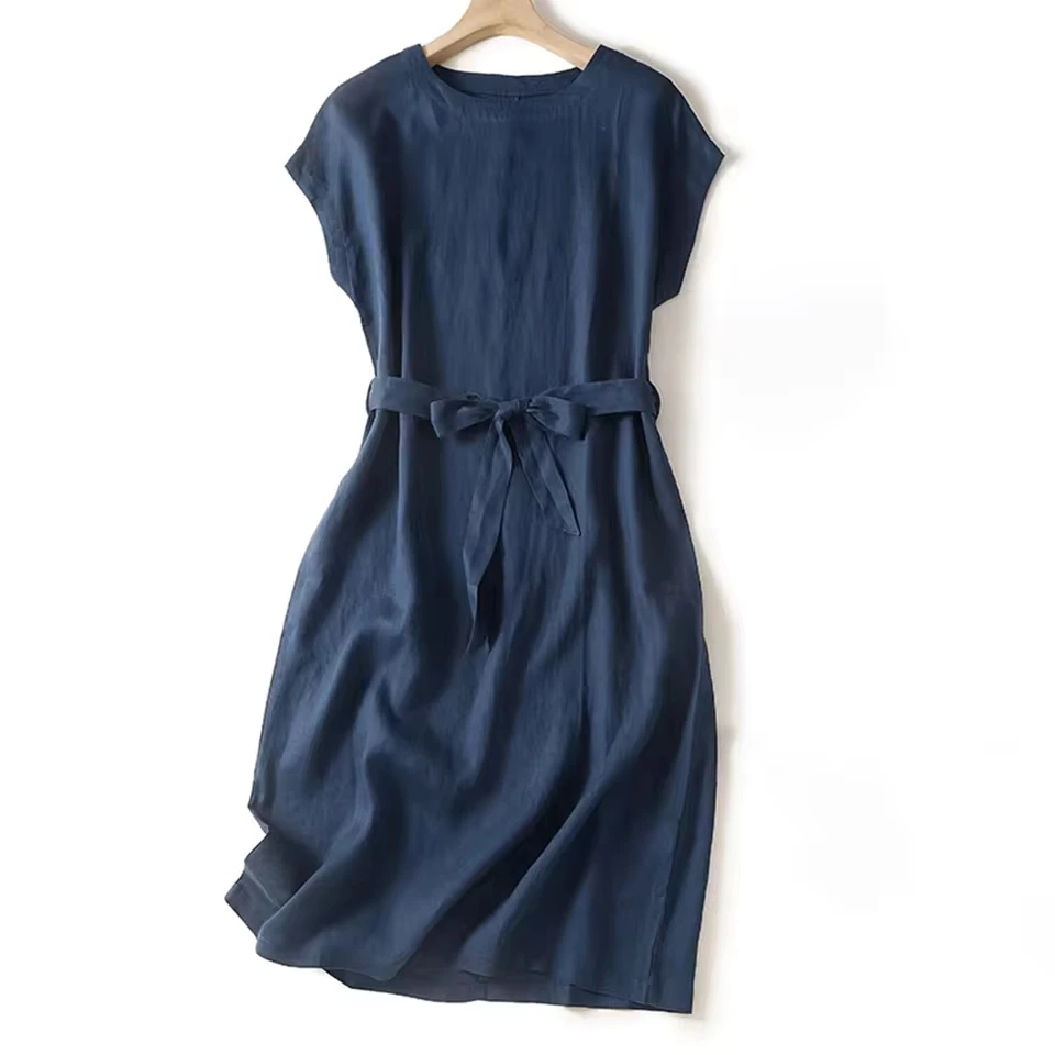 Women'S Elegant Dresses Outfits Summer New Vintage Cotton And Linen Simple Lace Up Medium Long Short Sleeve Dress Woman Clothing
Women'S Elegant Dresses Outfits Summer New Vintage Cotton And Linen Simple Lace Up Medium Long Short Sleeve Dress Woman Clothing