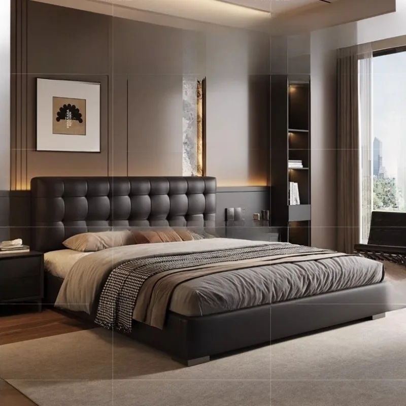 Black Mattress Double Bed Wood Modern Minimalist Luxury Storage Double Bed Frame Cheap Metal Cama Matrimonial Bedroom Furniture
Black Mattress Double Bed Wood Modern Minimalist Luxury Storage Double Bed Frame Cheap Metal Cama Matrimonial Bedroom Furniture