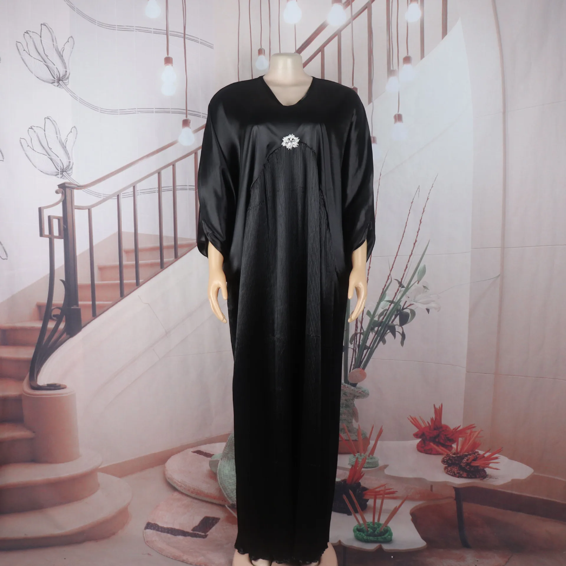 Fashion BUBU Dress Women's Türkiye Style Dress With Pleated Headband And Corsage Large Dress Loose African Female Maxi Dress
Fashion BUBU Dress Women's Türkiye Style Dress With Pleated Headband And Corsage Large Dress Loose African Female Maxi Dress