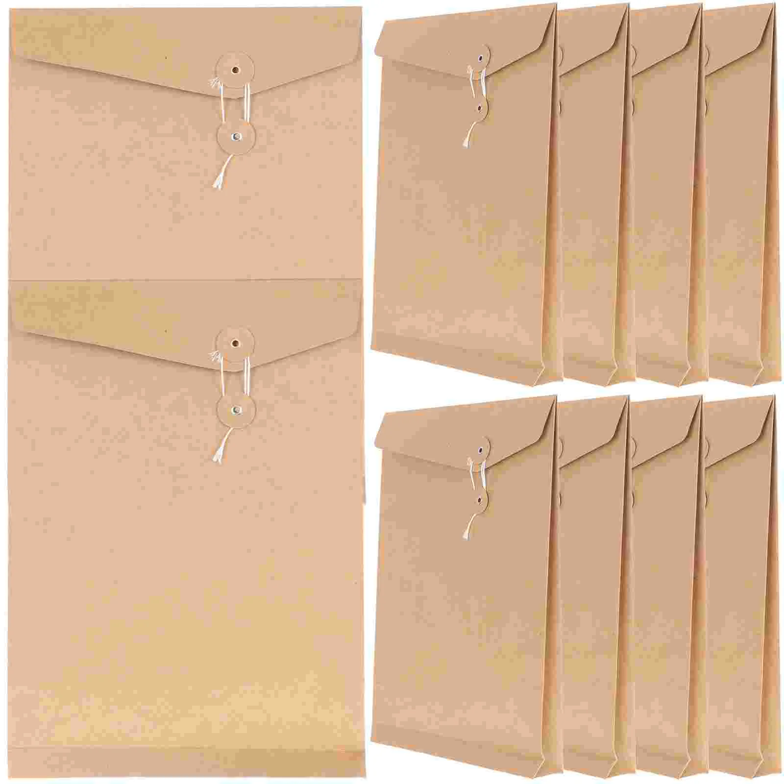 10 Pcs Kraft Paper Bag File Organizer Envelope Fasteners Card Envelopes Document Holder Folder String
10 Pcs Kraft Paper Bag File Organizer Envelope Fasteners Card Envelopes Document Holder Folder String