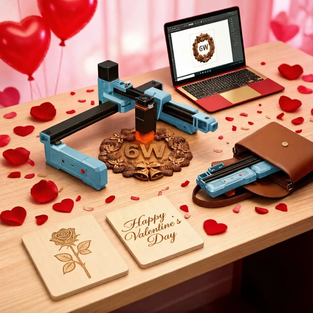 Artilume S1 Foldable Laser Engraver 6W . Cuts Thick Wood & Dark Acrylic. 0.01mm Precision, 150x200mm Area (2X). Make Soccer Coasters, Keychains, Ornaments. Easter, Mother's Day. Small Business, Advanced DIY.
Artilume S1 Foldable Laser Engraver 6W . Cuts Thick Wood & Dark Acrylic. 0.01mm Precision, 150x200mm Area (2X). Make Soccer Coasters, Keychains, Ornaments. Easter, Mother's Day. Small Business, Advanced DIY.