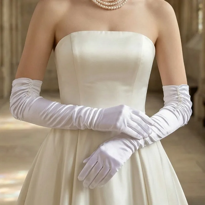 Wholesale Bridal Gloves Beaded with Finger Bride Gloves Guantes Wedding Accessories
Wholesale Bridal Gloves Beaded with Finger Bride Gloves Guantes Wedding Accessories
