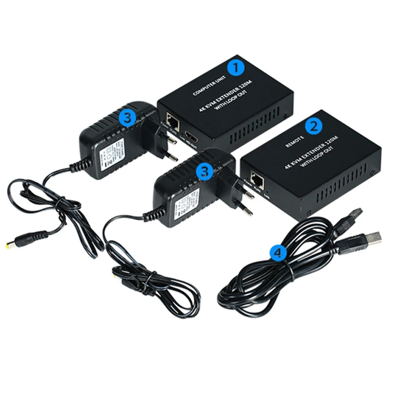 4K HDMI KVM-удлинитель по кабелю Cat5e/6, 120 м, видеопередатчик-приемник с HDMI-петлей для ПК, ноутбука, монитора, USB-мыши, клавиатуры
4K HDMI KVM-удлинитель по кабелю Cat5e/6, 120 м, видеопередатчик-приемник с HDMI-петлей для ПК, ноутбука, монитора, USB-мыши, клавиатуры