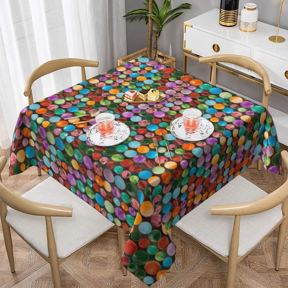 Colorful Beads Tablecloth Tumbled Gemstones Table Cloth For Decor Home Dining Table Cover Outdoor Graphic Table Decoration
Colorful Beads Tablecloth Tumbled Gemstones Table Cloth For Decor Home Dining Table Cover Outdoor Graphic Table Decoration