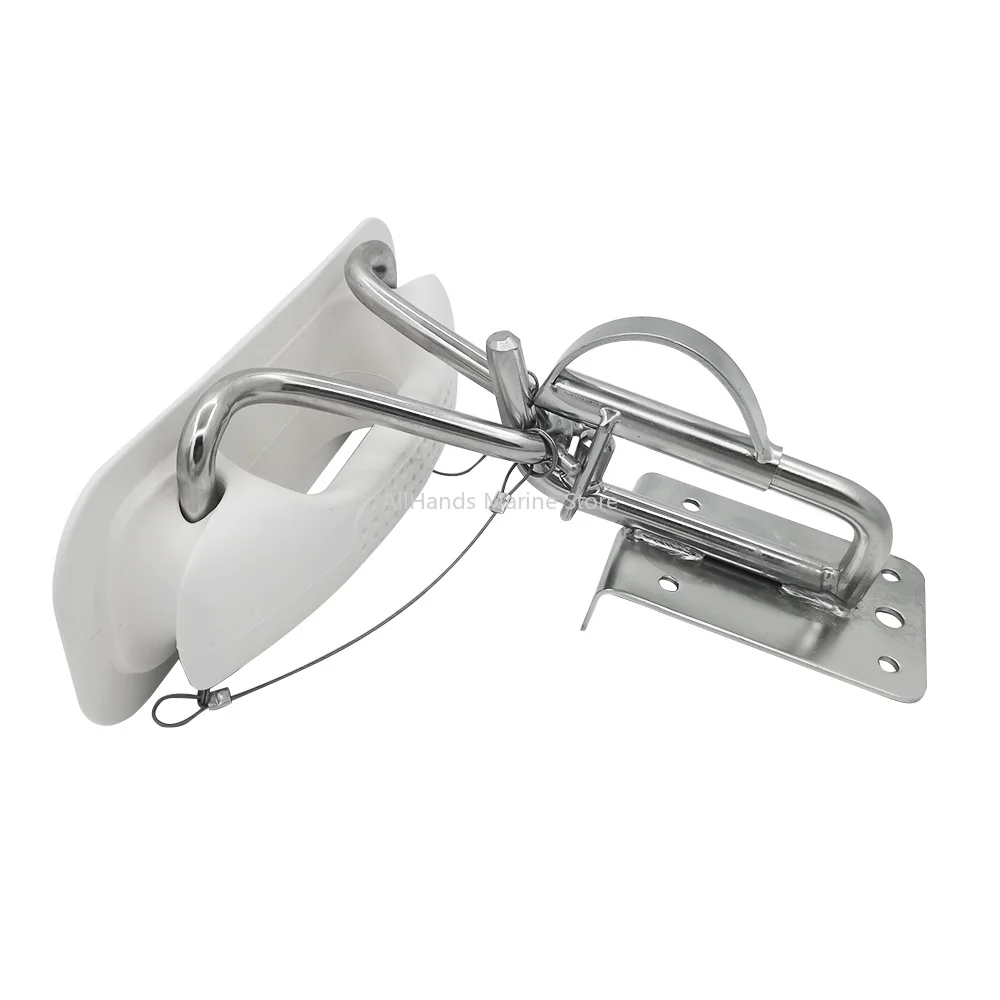 The New Stainless Steel White Handle Docking Bracket Quick Release Snap Davits Set Marine Hardware Fitting
The New Stainless Steel White Handle Docking Bracket Quick Release Snap Davits Set Marine Hardware Fitting