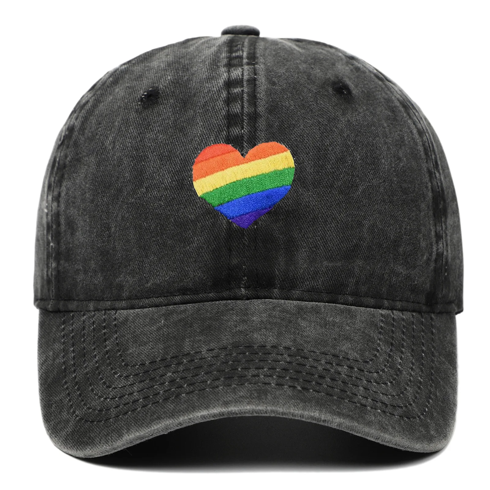 Heart Rainbow Embroidery Baseball Cap Retro Distressed Washed, UV Protection, Outdoor Sports, Unisex for Men & Women
Heart Rainbow Embroidery Baseball Cap Retro Distressed Washed, UV Protection, Outdoor Sports, Unisex for Men & Women