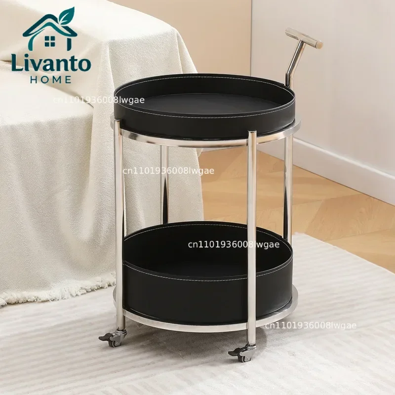 Creative Sofa Side Table with Storage, Internet Famous Coffee Table, Movable Leather and Stainless Steel Design, Modern
Creative Sofa Side Table with Storage, Internet Famous Coffee Table, Movable Leather and Stainless Steel Design, Modern
