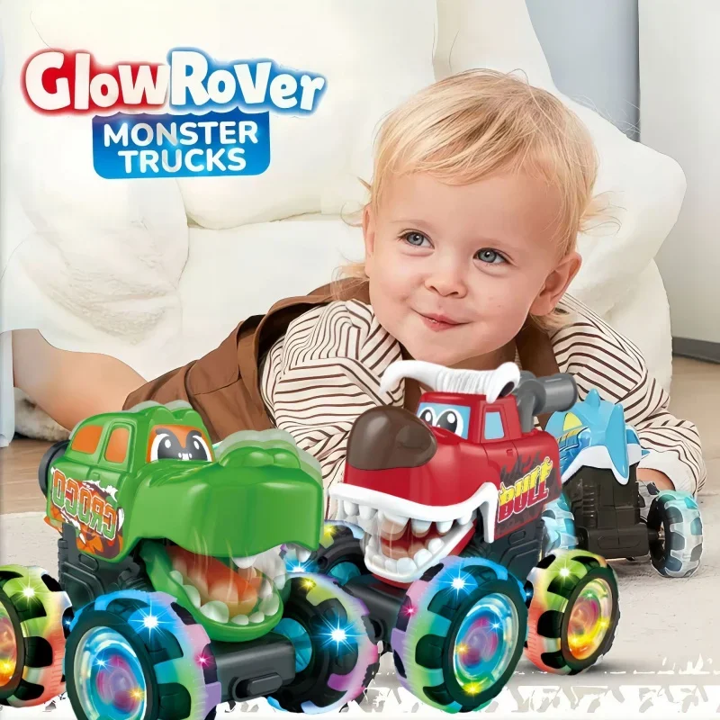Glow LED Wheels Monster Truck Toy, Cute Animal Shape Dinosaur/Dog/Shark Design, Battery Operated Kids Vehicle
Glow LED Wheels Monster Truck Toy, Cute Animal Shape Dinosaur/Dog/Shark Design, Battery Operated Kids Vehicle