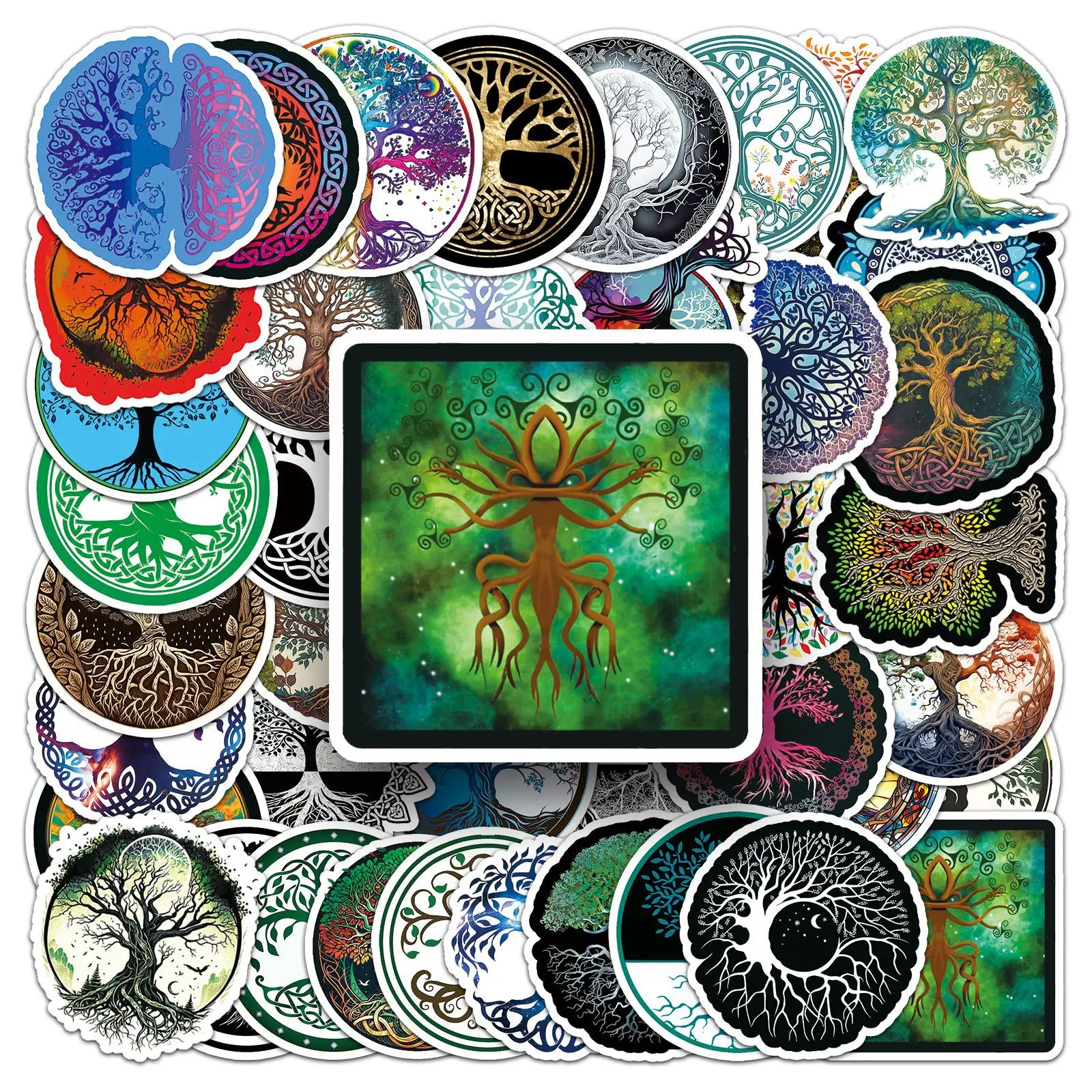 50PCS Tree of Life Sticker Decoration Waterproof Aesthetic Laptop Luggage Retro Graffiti Scrapbooking DIY Stickers
50PCS Tree of Life Sticker Decoration Waterproof Aesthetic Laptop Luggage Retro Graffiti Scrapbooking DIY Stickers